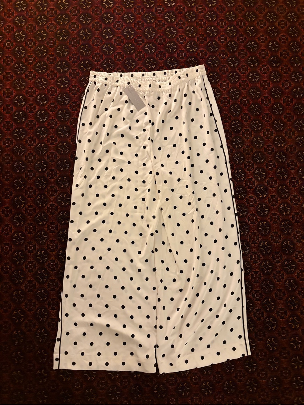 Polka Dot Maxi Skirt - White with Black Dots